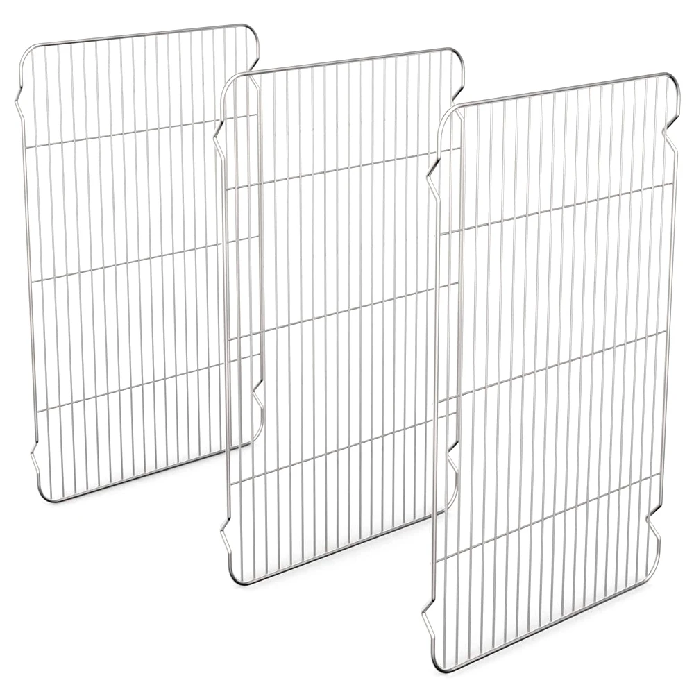 3 Pcs 304 Stainless Steel Cooling Rack,Non-Stick Cake Cooling Rack,Baking Rack for Cooking and Baking Grill Cooling,Etc