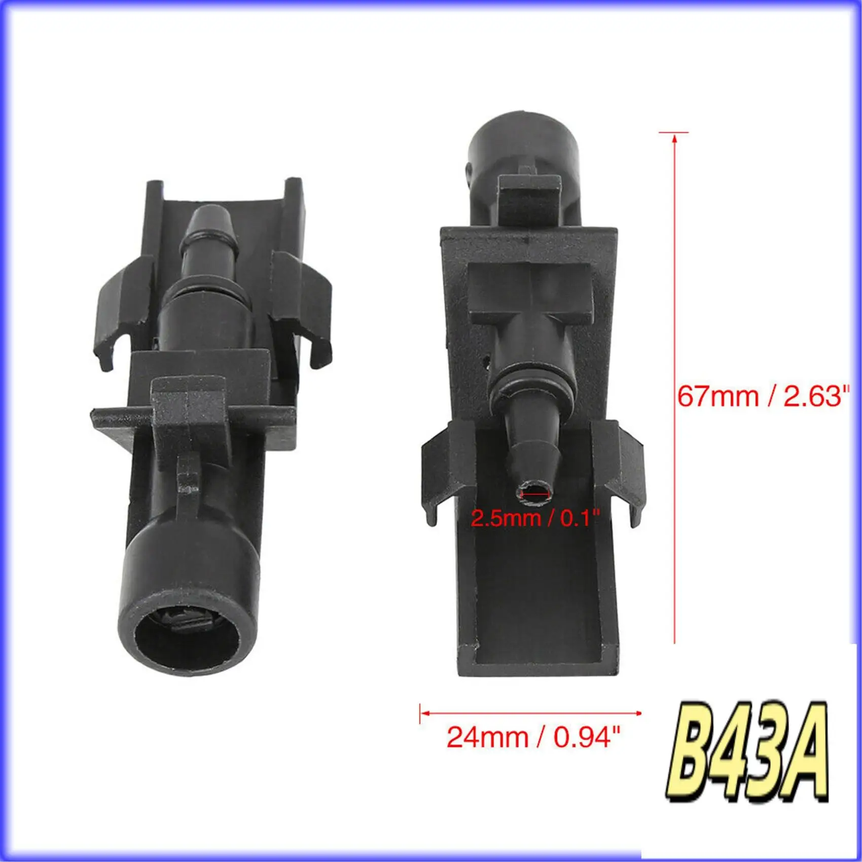 Sp-2PCS Front Windshield Washer Nozzles For 12-16 Honda CR-V/ 12-15 Honda Crosstour/11-13 Honda Accord 76810-TP6-A01 - Image 4