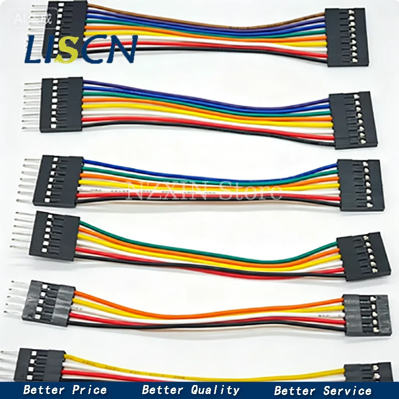 10PCS 2.54MM Dupont Line Male to Male + Female and Female to Female 1P2 3 4 5 6 8 9 10 12 Pin Dupont JUMPER CABLE WIRE FOR PCB