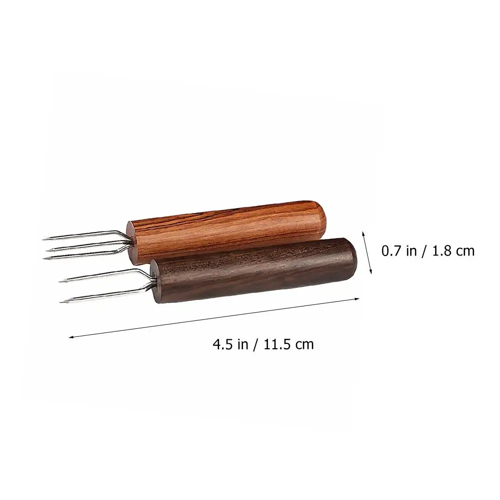 

2Pcs Moxibustion Fork Durable Prong Extension Tool Portable Moxa Warm Ebony Three Specifications Insert Moxa Safe Firm Quality