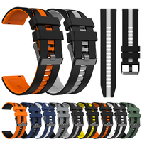 20mm 22mm Two-Tone Watch Bracelet For COLMI P71 P81 C81 M42 Band For For HAYLOU Watch 2 Pro/Solar Plus RT3 Sports Silicone Strap