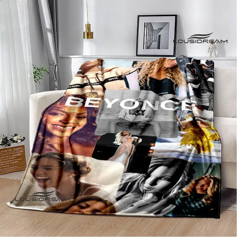 Beyonce Giselle Knowles Printed blanket Flannel Warm blanket Soft Cozy Blanket Sofa Bed Travel Birthday Gift