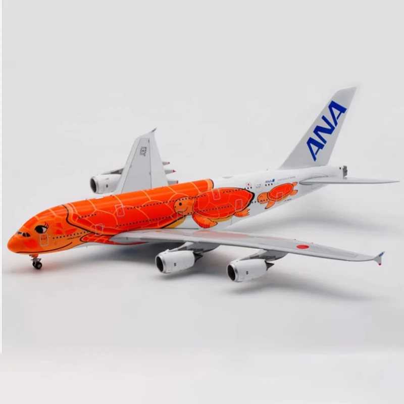 

Diecast 1:200 Scale A380 J383A Alloy Finished Aircraft Simulation Model Orange Turtle paint Souvenir Gifts For Adult Boy