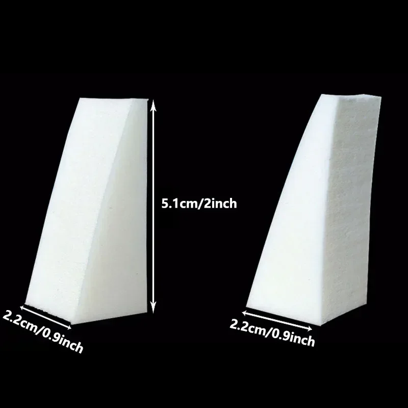 100 pz/pacco triangolo trucco spugna morbida fondotinta viso soffio di polvere lavabile leggero cosmetico nail art strumenti di bellezza