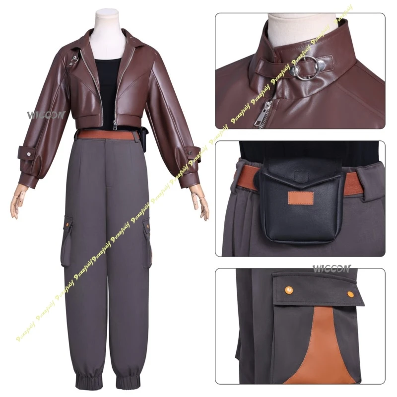 Disfraz de Cosplay de Anime, traje de la leyenda de Hei, peluca de LuYe, abrigo, chaqueta de trabajo, pantalones geniales para chica, ropa diaria para mujer, Navidad y Halloween