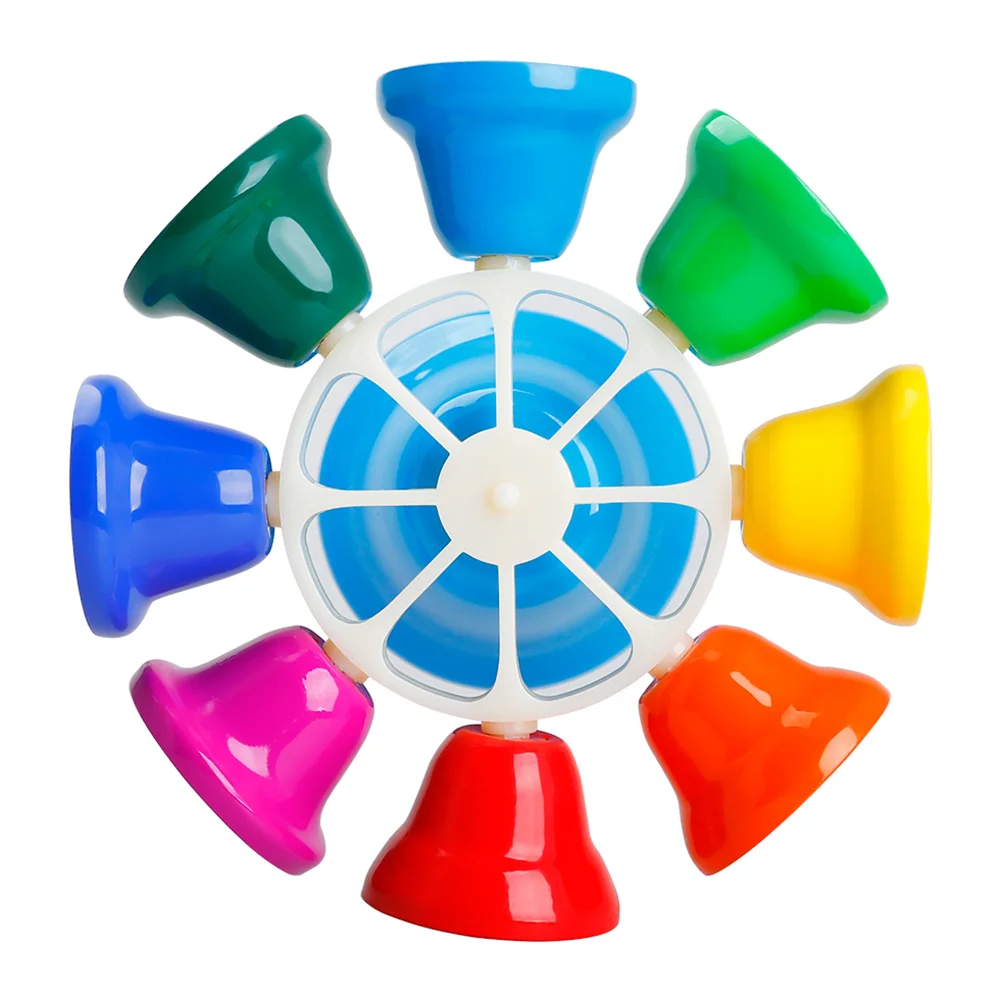 Rotating Bell Colorful Toy Kids Handbell Children Musical Instrument Rhythm Metal Educational Eight Tone