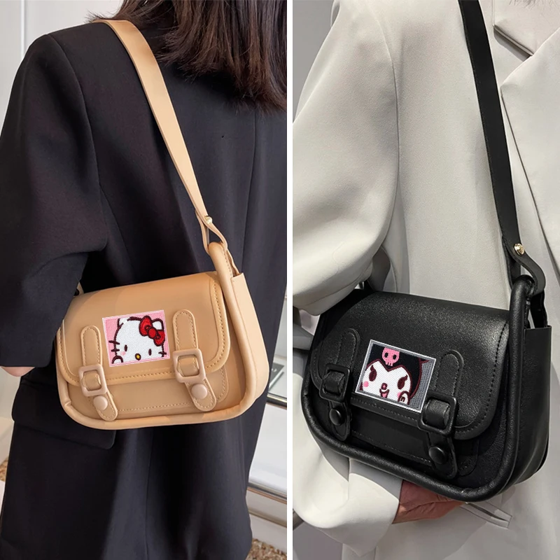 

2023 Anime Sanrio Ladies Shoulder Bag Kuromi My Melody Cinnamoroll Kt Kawaii High Capacity Cambridge Purses Pouch Organizer Gift