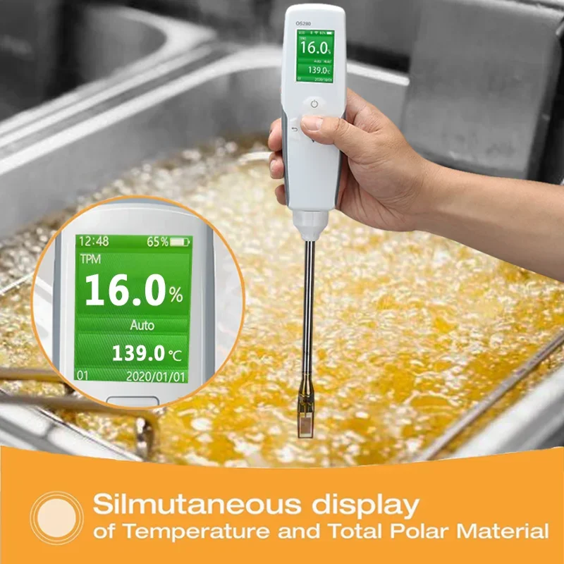 IKEME Food Probe Thermometer Milk Kitchen Oil Testing Machine Cooking Oil Tester Meter Monitor Cooking Oil Quality Tester Meter