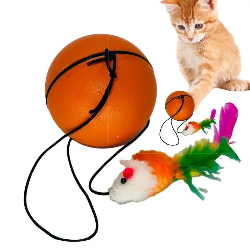 Smart Interactive Cat Toy Smart Cat Toy Wicked Ball Dog Toy With Plush Mouse Automatic Moving Bouncing Rotating Ball Jumping