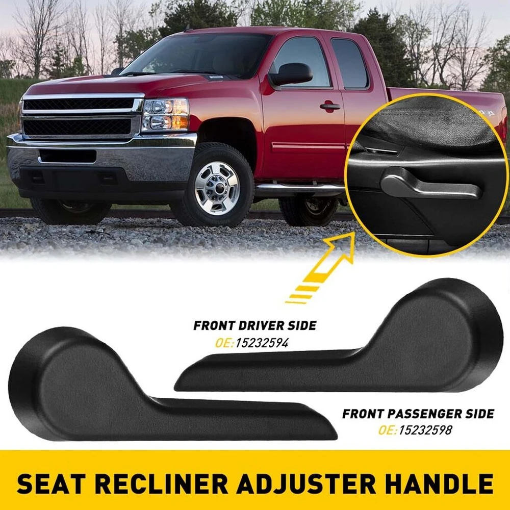 2x Car Seat Lever Handle Car Interior Accessories Car Seat Adjuster For 07-14 Chevy Silverado GMC Sierra Yukon 15232594 15232598