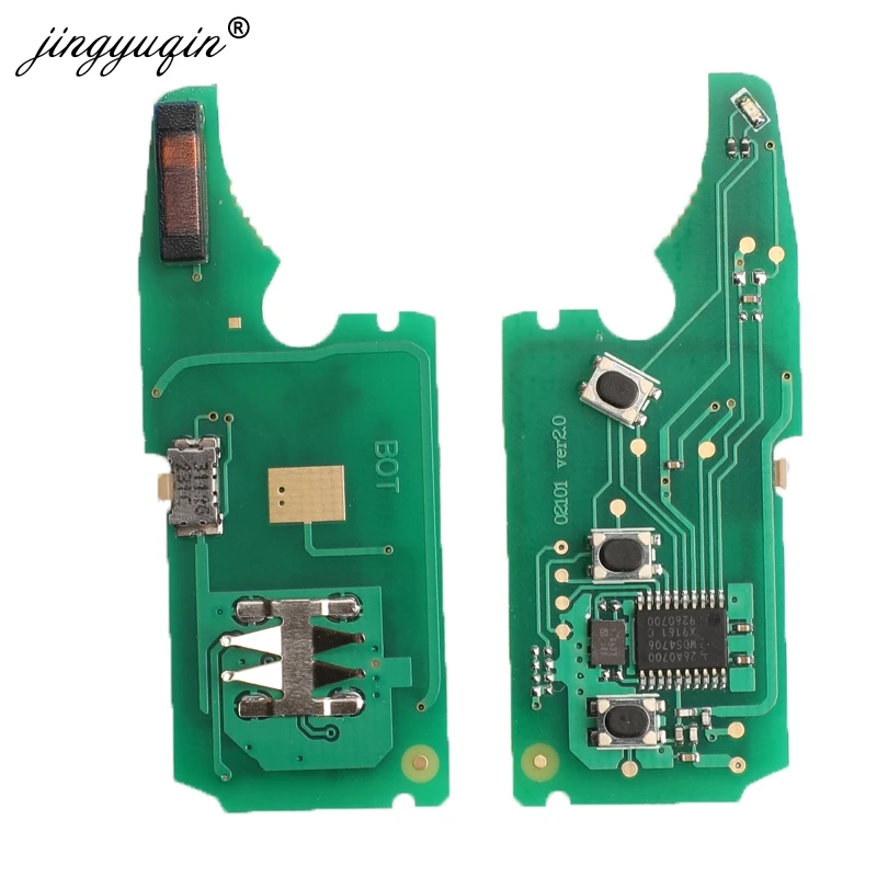 Jingyuqin 3/4BTN 315/433MHz ID46 Flip mando a distancia del coche para Touareg VW Touareg Phaeton 2002-2012 3D 0959753 R /3D 0959753 AK AR