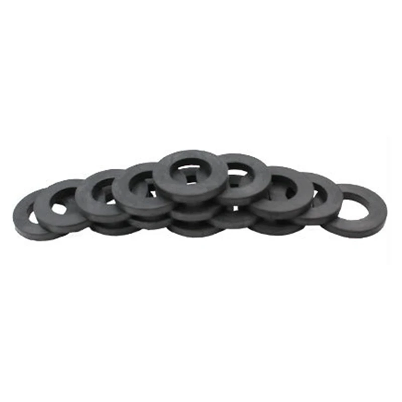 Anello di guarnizione isolante distanziatore aereo rondella piatta in gomma plastica nera WFF M6 per bullone a vite