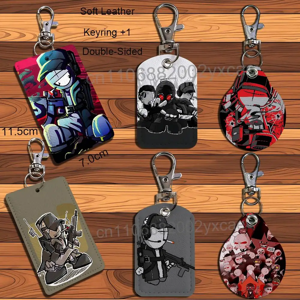 Deimos J Sanford Madness Combat Holder For Bank Business Work Card Holder Student Card Case Bus Card Keychain