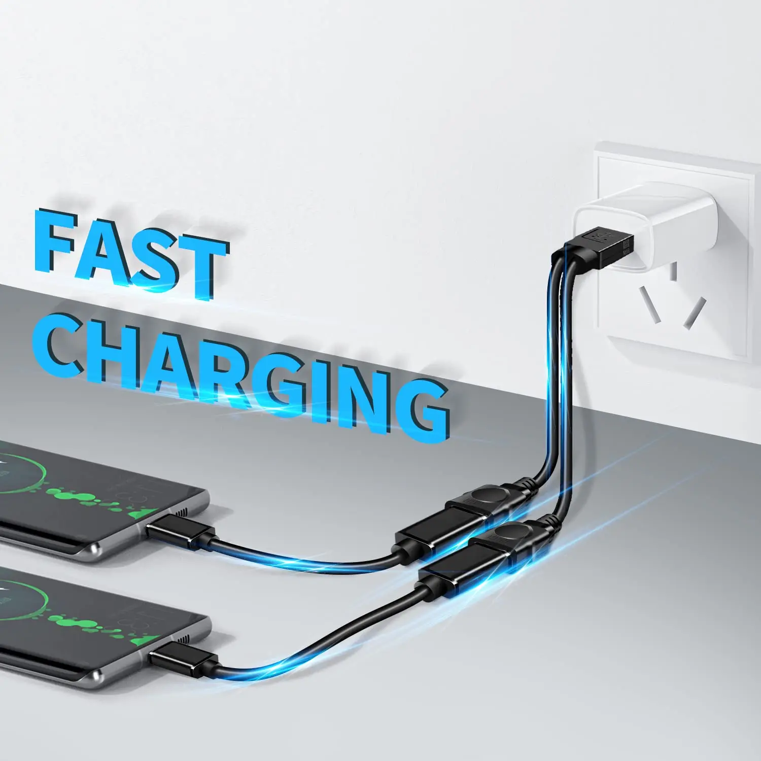 USB Splitter Cable, USB 2.0 Y สายเคเบิล Splitter,USB ชายคู่ USB อะแดปเตอร์หญิงสำหรับอุปกรณ์ USB ทั้งหมด