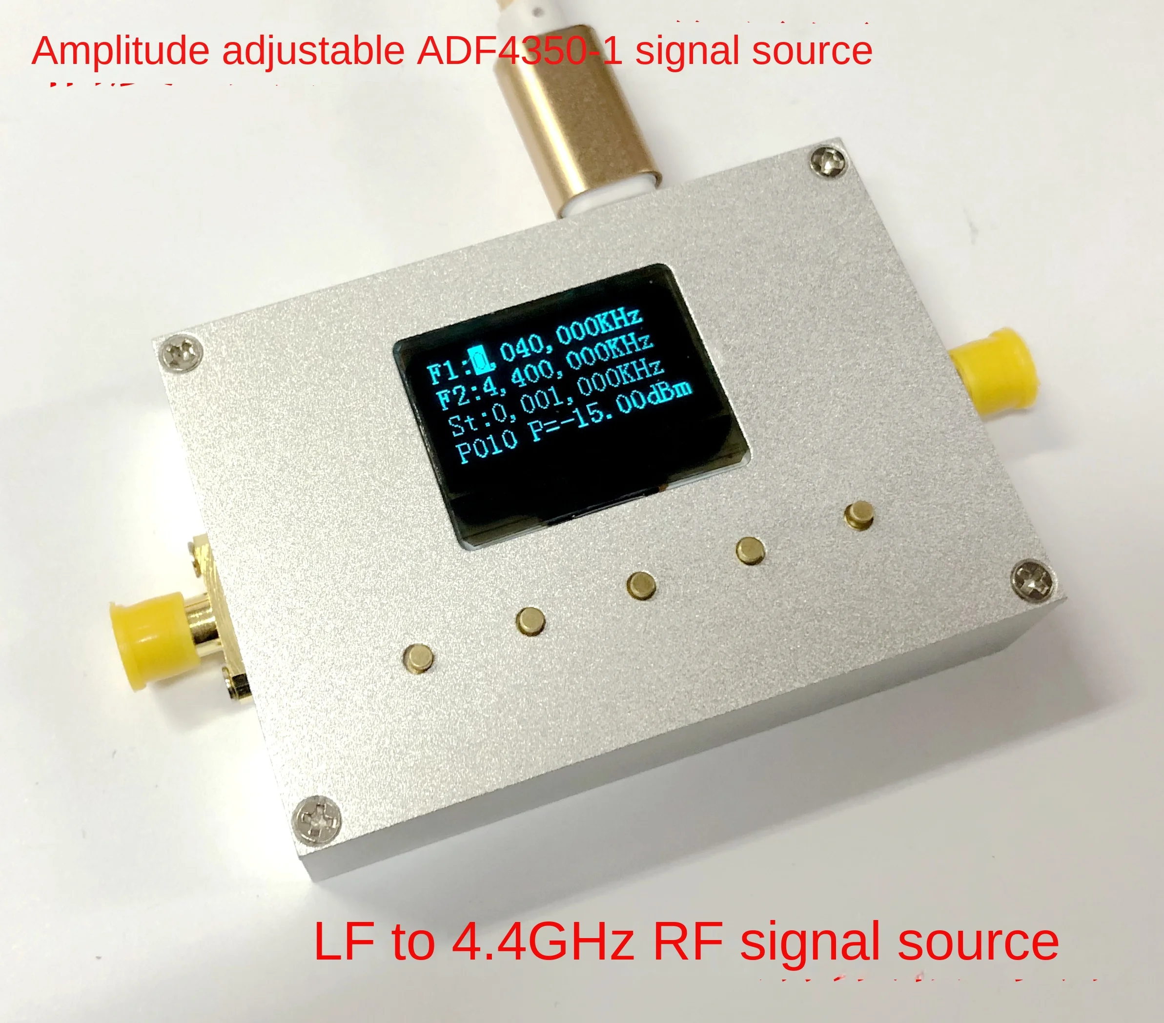 

ADF4351 Phase-locked Loop Signal Source Frequency Synthesizer with Cavity 30DB Amplitude Dynamic Range