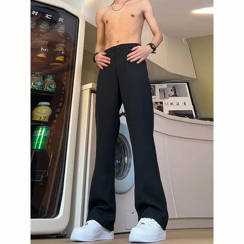 Pantalones Negros de Pierna Recta, Cintura Alta, Estilo Ancho, para Mujer, Traje de Negocios, Primavera 2026, Estilo Urbano, Neutro