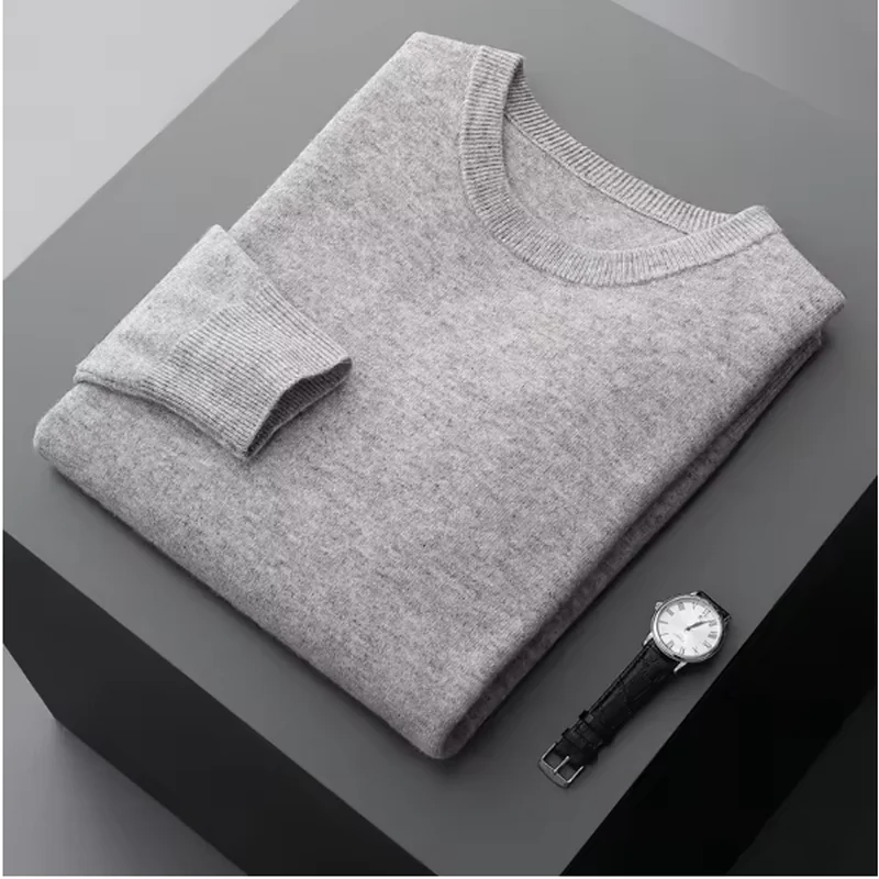 2025 Maglione di cashmere O-Collo Pullover da uomo Allentato Oversize M-3XL Maglia inferiore Autunno Inverno Nuovo Coreano Casual Uomo Top