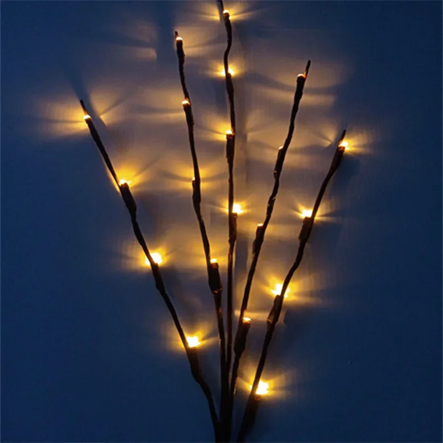 LED Willow Branch Lights Christmas Simulation Glowing Branch Lights Indoor Charming Seasonal Birch Branch Lights