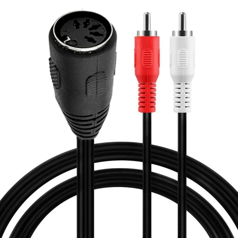 MIDI 5 Pin Din Female To 2 RCA Male Plug AMP Professional Grade Audio Cable For Bang & Olufsen Naim Quad Stereo Systems