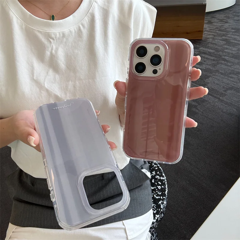 iPhone 16 Pro/15/14 Pro Max/16 Pro Max/15 Pro用 ファッション シンプル スマホケース カバー ミニマリズムデザイン 耐衝撃 かわいい