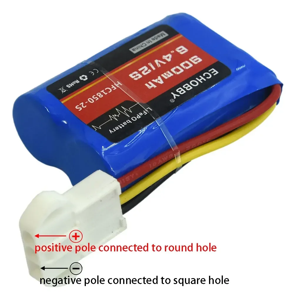 6.4V 2S 900mAh HFC18500 batteria LiFePO EL4.5-3P spina femmina per RC Buggy Car Truck Speed Boat