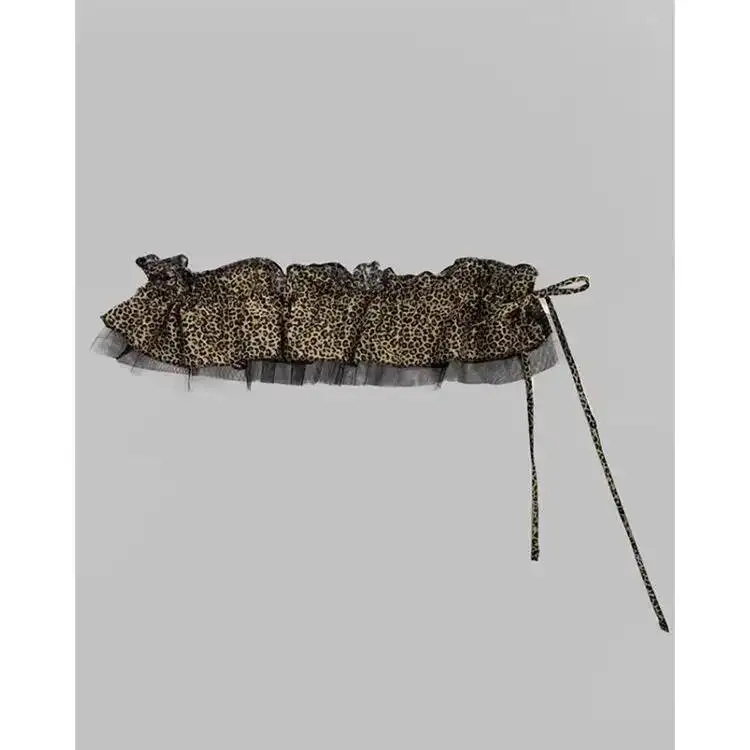 Babyoung coreia malha leopardo mujer moda babados rendas até y2k goth na moda streetwear faldas feminino puro desejo falda