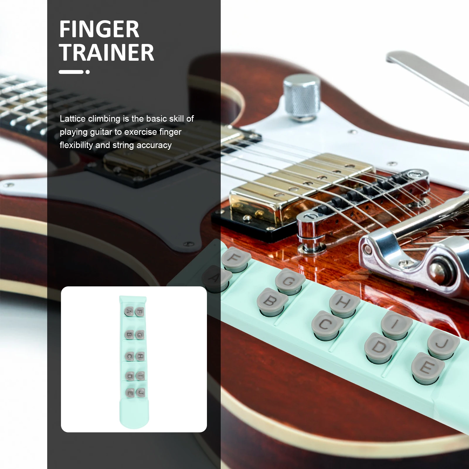 

Guitar Finger Trainer ABS Exercise Tool Lightweight Practical Finger Training Guitar Beginner Supplies Musical Instrument