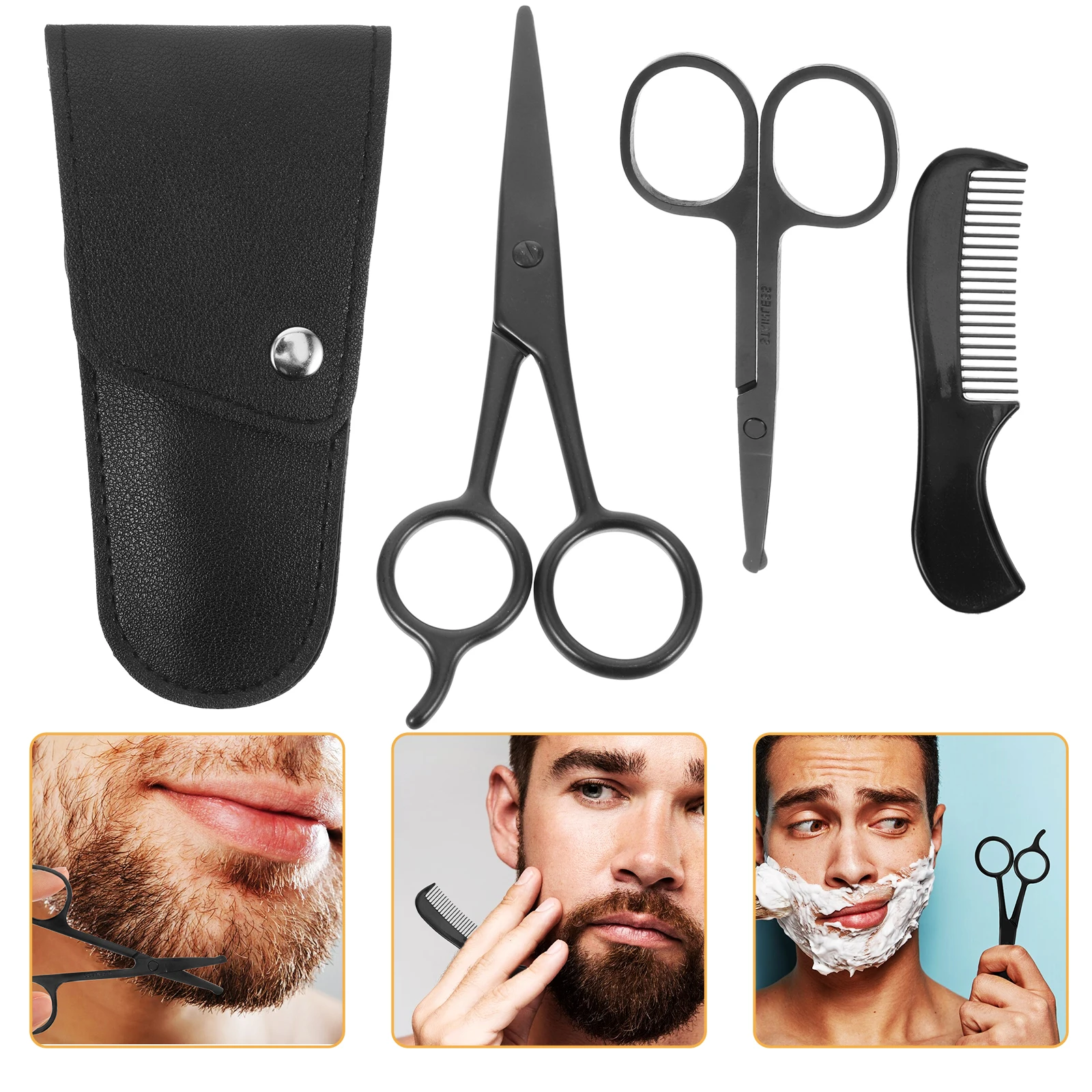 

Beard Care Kit Mustache Grooming Tools Trimming Scissors The Face Shears Anti-rust