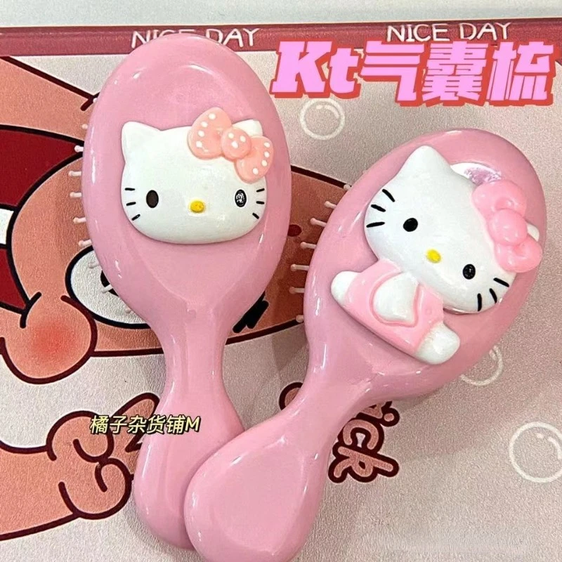 NEW Hello Kitty Kawaii Cute Anime Peripheral Creative Cartoon Air Bag Comb Portable Massage Mini Printed Dormitory Small Comb