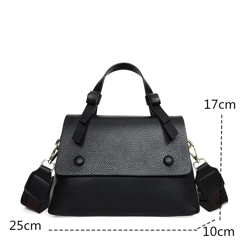 100% Genuine Leather Women Cowhide Tote The New Quality Leather Female Designer Handbag High capacity Flap Shoulder Crossbod Bag