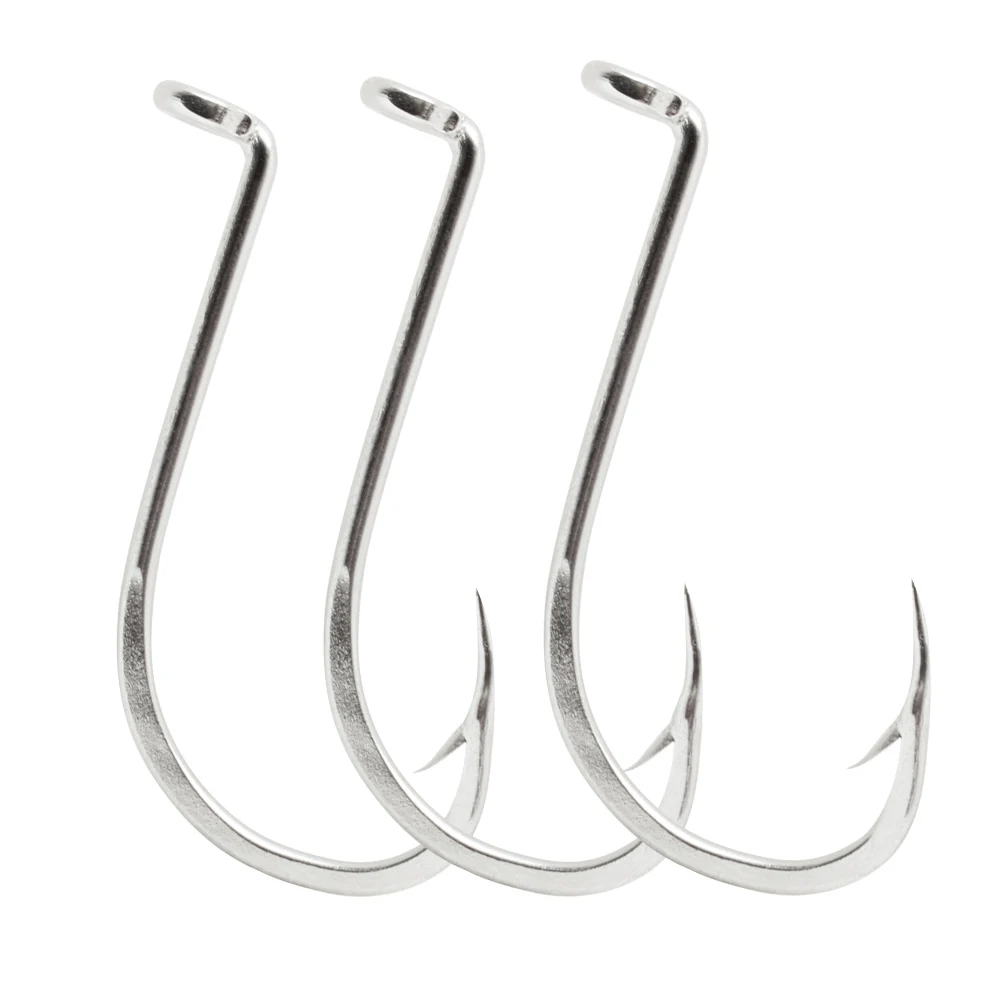 

100 pcs new large hairtail fishing hooks, specially designed sharp long handled hooks, sea fishing jig hooks, high carbon steel