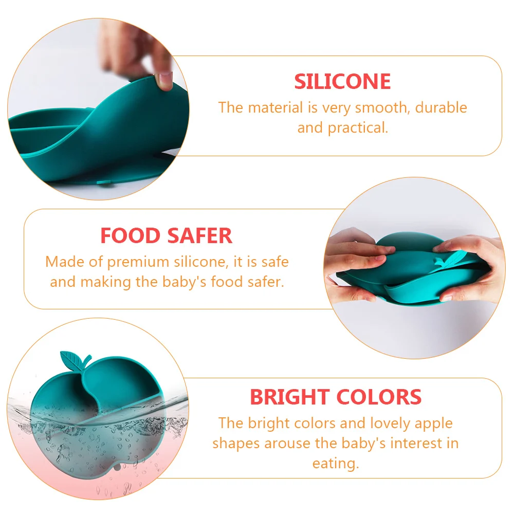 

Silicone Grid Plate For Kids Baby Feeding Suction Tableware Reusable Non-Slip Dish Anti-Fall Plate For Children Kitchen Barware