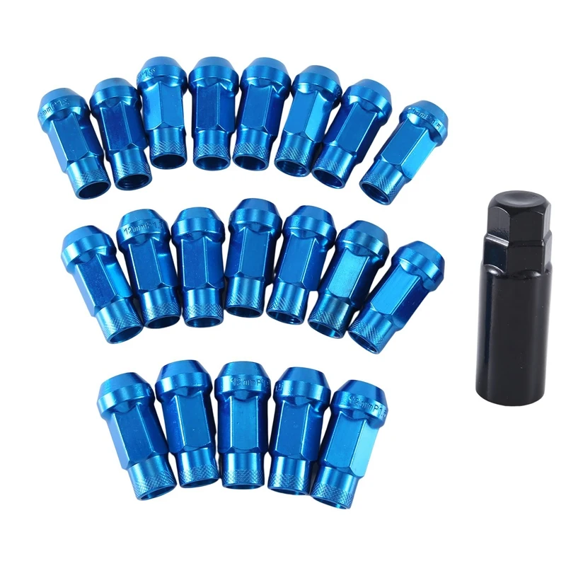 M12X1.5 Blue Wheel Nut Wheel Screw Nut Universal Wheel Decoration Exterior Car Supplies