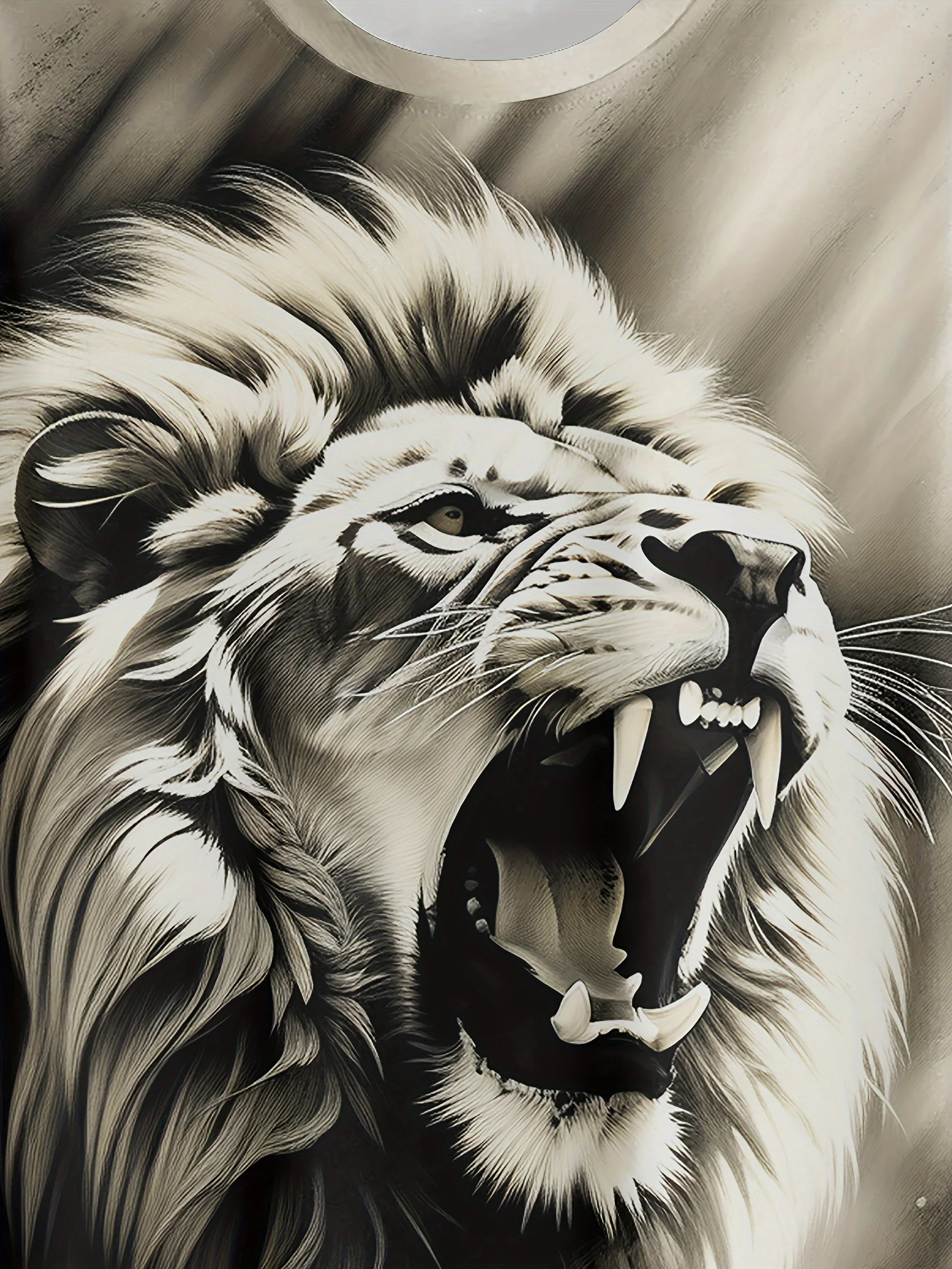 Mens Lion Print Short Sleeve Crew Neck T-Shirt Soft Breathable Casual Wear Outdoor Activities Summer Essential Clothing Tshirts image 4