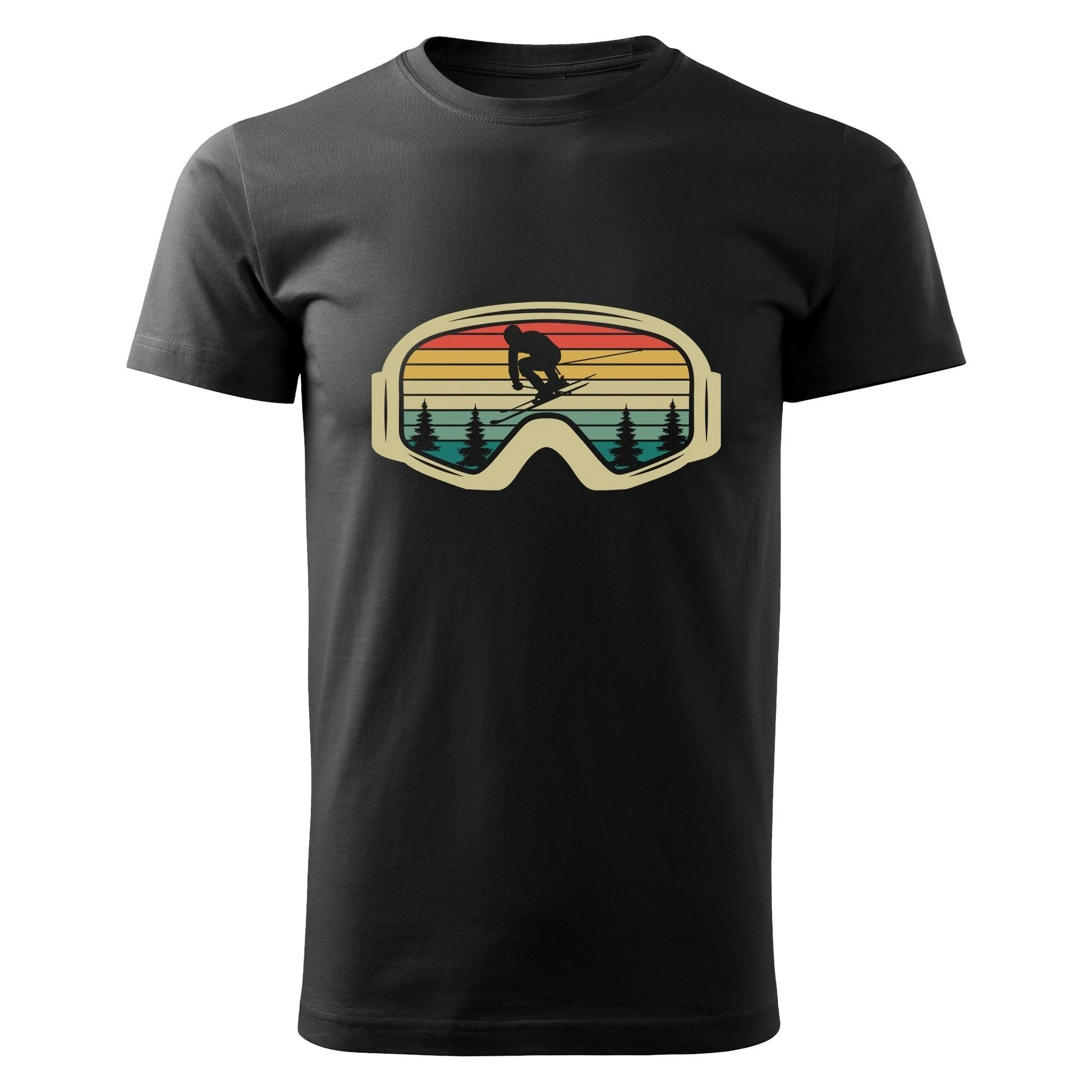 

Ski Goggles Retro Graphic Printing Summer Luxury Brand Pure Cotton Men's and Women's T-shirt Short Sleeve Street Fashion Trend