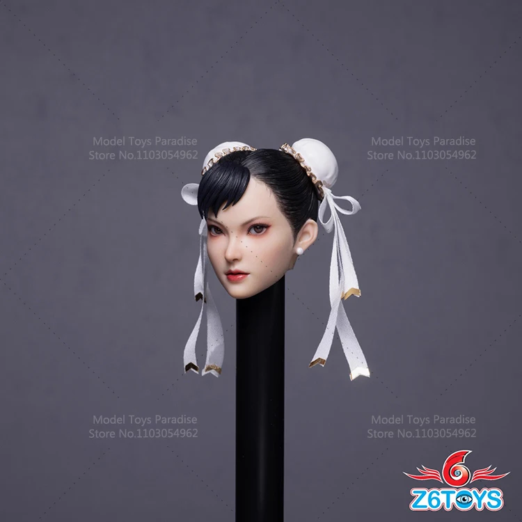 Z6TOYS ZC020 1/6 امرأة الجندي Chunli رئيس نحت الآسيوية المحمول العين رئيس صالح 12 بوصة عمل الشكل الجسم #5
