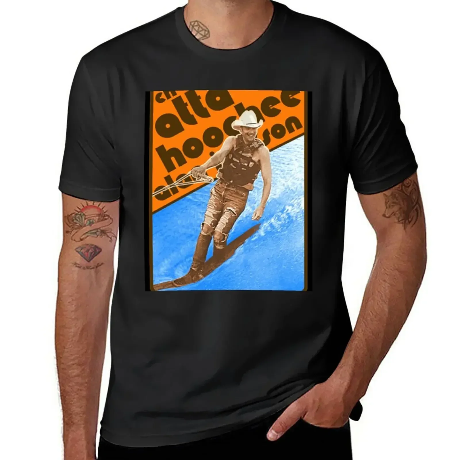 Alan Jackson Chattahoochee Waterskiing Retro T-Shirt summer clothes anime figures mens big and tall t shirts