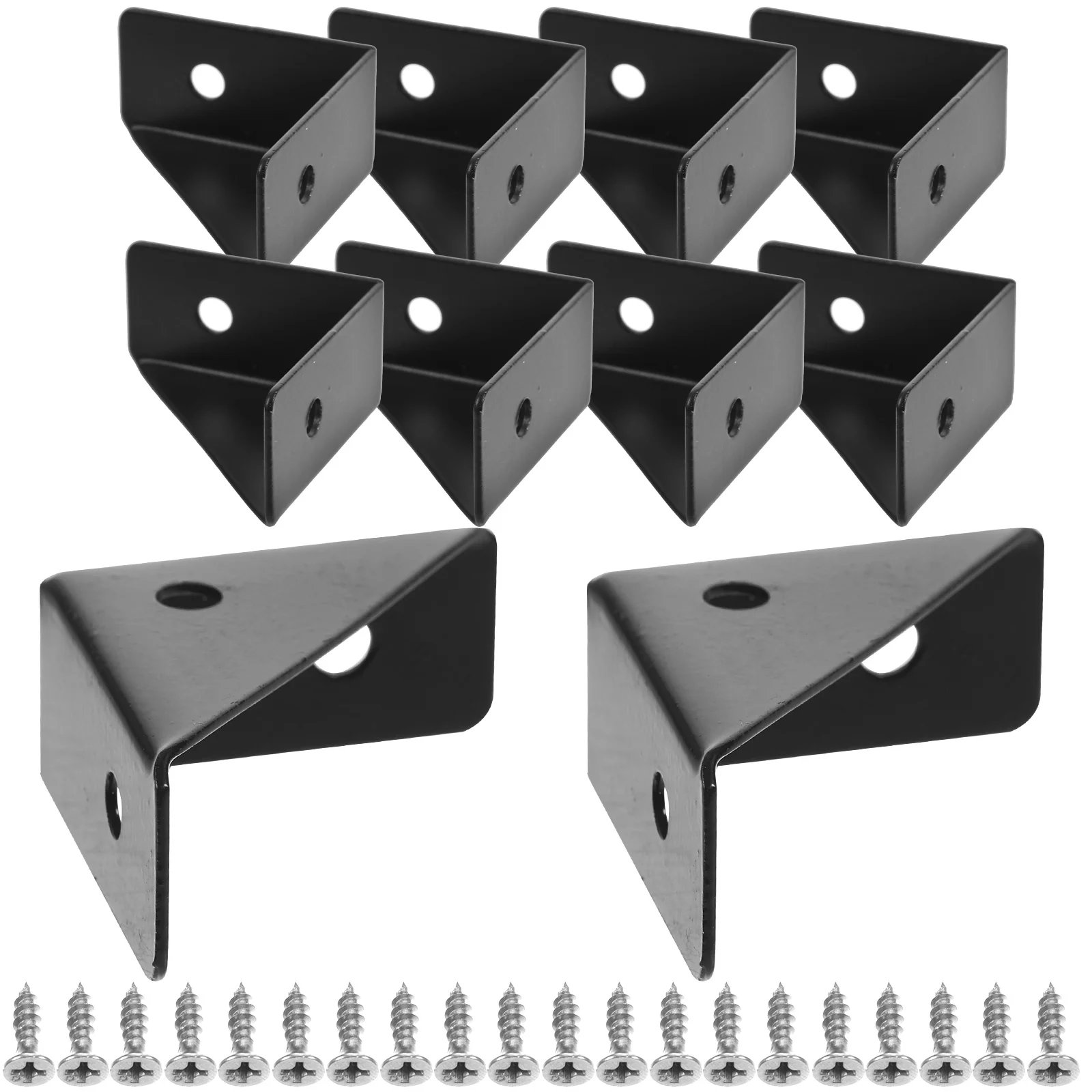 

10pcs Corner Braces Thickened -Iron Bracket Right Angle Shelf Brackets Wall Support Joint Fastener Cabinet Angle