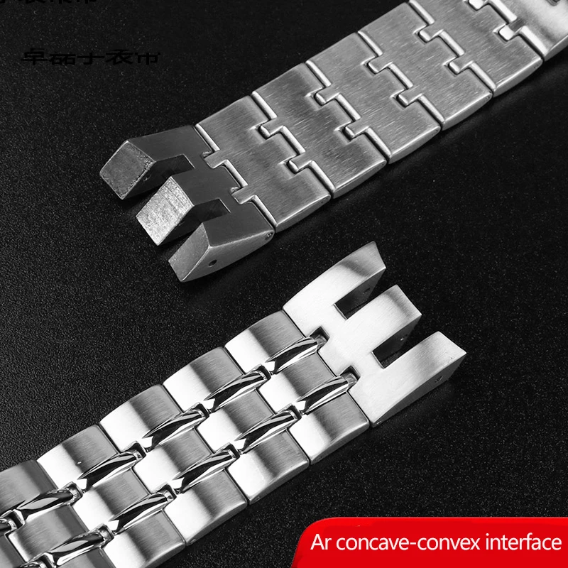 High Quality Watchband 21mm For Swatch YRS403 412 402G Solid Stainless Steel Strap Men\'s Curved End Watch Bracelet With Tools