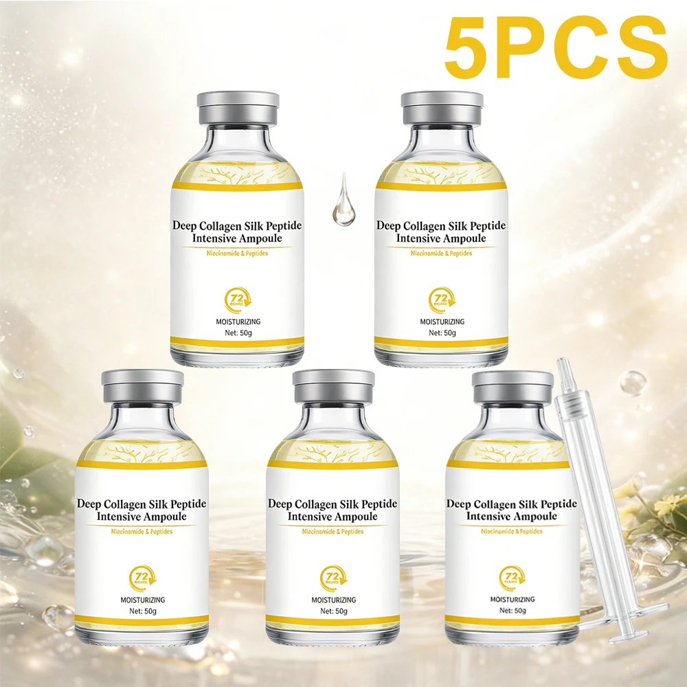 Ampolla Intensiva de Péptidos de Seda y Colágeno Profundo, Sérum Reafirmante Facial con Péptidos y Colágeno Profundo, Efecto Rellenador y Suavizante, Cuidado Facial Coreano