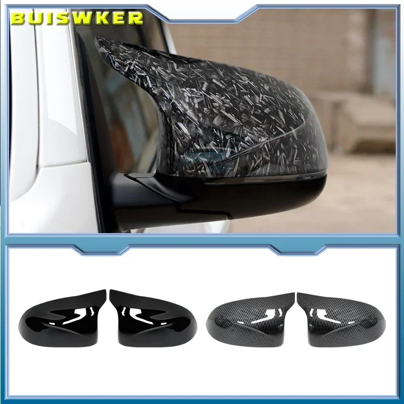 

Auto Car Rear View Side Mirror Cover Trim Bright black Carbon Fiber Style for BMW F25 X3 F26 X4 F15 X5 F16 X6 2014 2015-2018