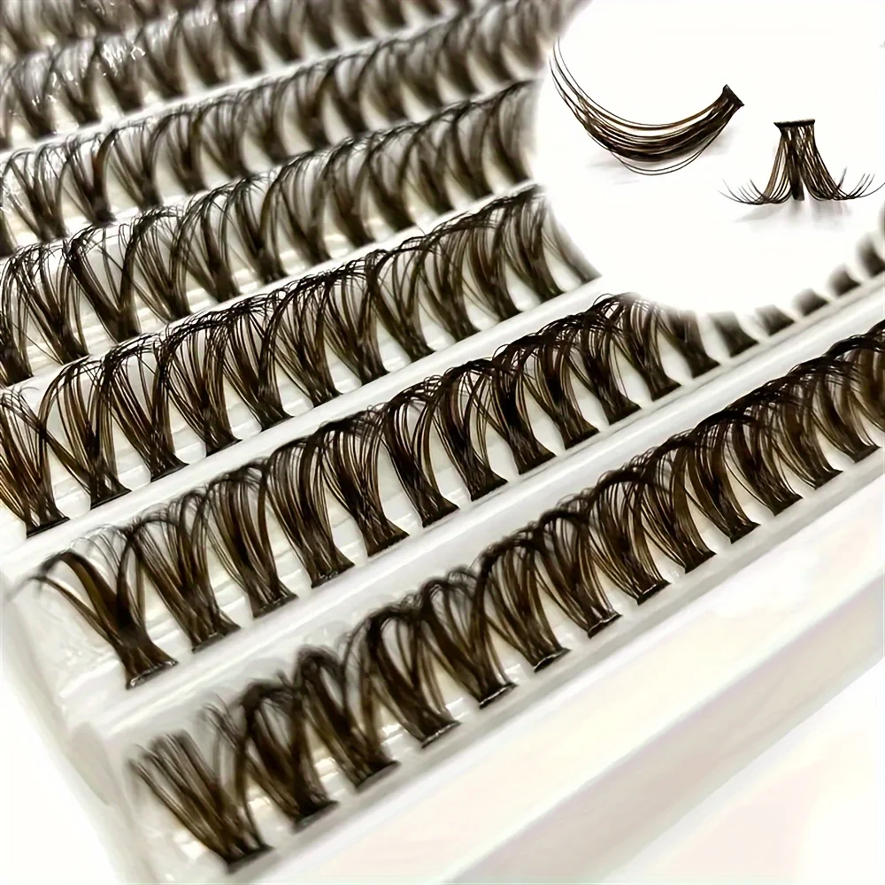 200 Pcs Cluster Eyelashes - Natural & Dramatic Volume Lashes Extension with 40D Grafting Technology, Individual Lashes