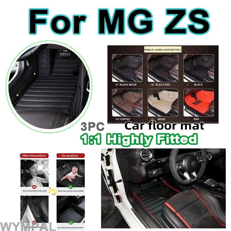 

Luxury Non-hybrid Car Mats For MG ZS ZX ZST Astor ZS11 Crossover 2018~2022 Waterproof Floor Mats Push Button handbrake Car Acces