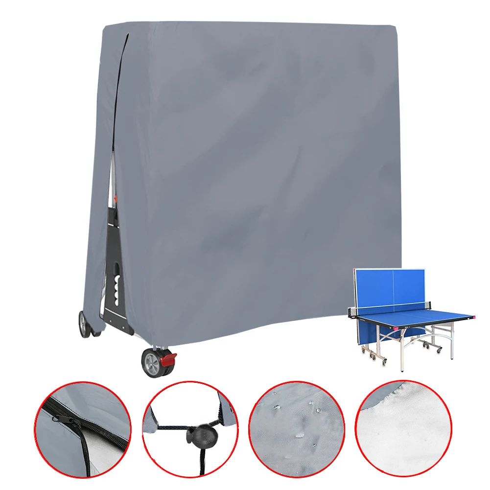210D Oxford Fabric Table Tennis Cover Folding Ping Pong Table Protector Cover Zipper Heavy Duty for All Weather Protection