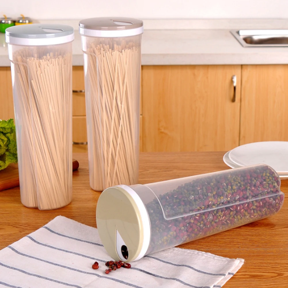 

Noodle Storage Box Plastic Multifunction Spaghetti Dried Fruit Roasted Seeds Grains Storage Boxes Case Food Canister