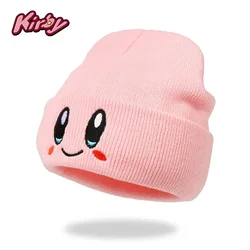 Kawaii Anime Star Kirby Hat Cute Face Eyes Cosplay Keep Warm Knitted Hat Unisex Adult Kids Cap Hip Hop Autumn Winter Kids Gift