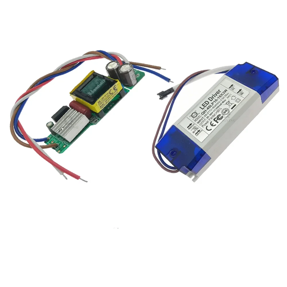 10-18x3W LED Driver Power Supply 36w 40w 50w 54w 600mA 85-277v for 12pcs-18pcs 3W High Power LED Chip