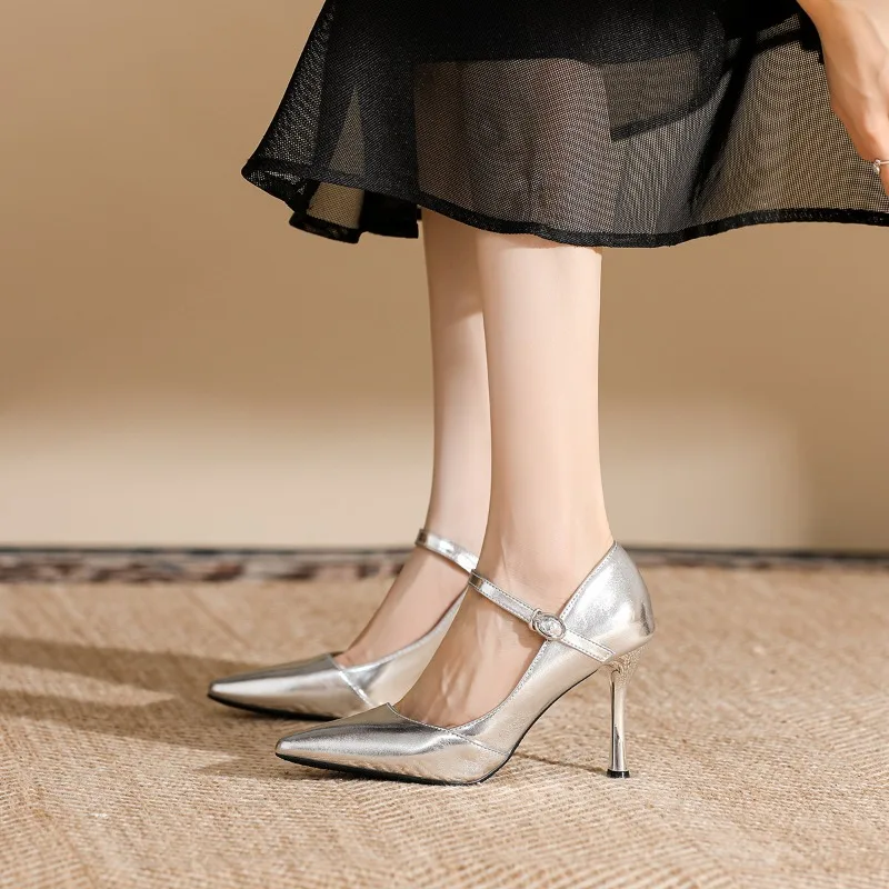 

Exquisite Women Wedding Shoes Sexy Pointed Tip High Heels for Woman Elegant Casual Shoes Designer Shoes Zapatos Mujer Size 31-44