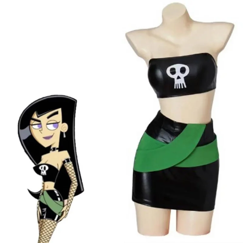 Danny Phantom Cosplay kostiumy dla dorosłych kobiet Sam Manson strój superbohater Daniel Danny Fenton garnitur Halloween czaszka Coustume Coustume