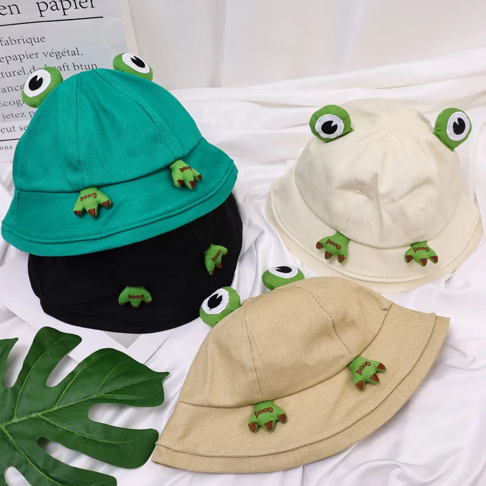 Child-Parent Frog Bucket Hat With Claw For Women Summer Autumn Panama Sun Hats Outdoor Hiking Beach Fisherman Cap Girls Bob Caps